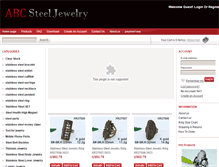 Tablet Screenshot of abcsteeljewelry.com